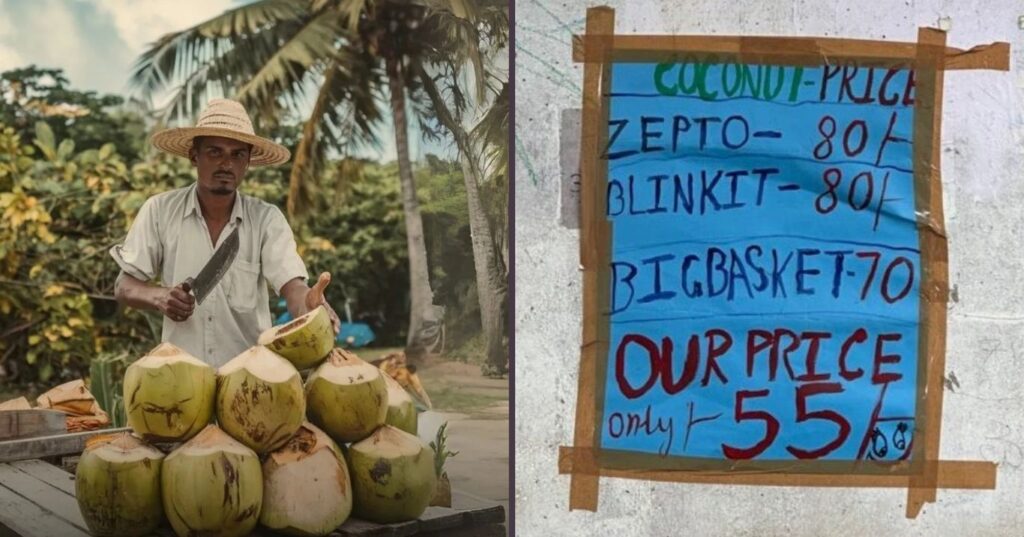 Roadside Vendor Challenges Zepto and Blinkit with Clever Price Comparison  