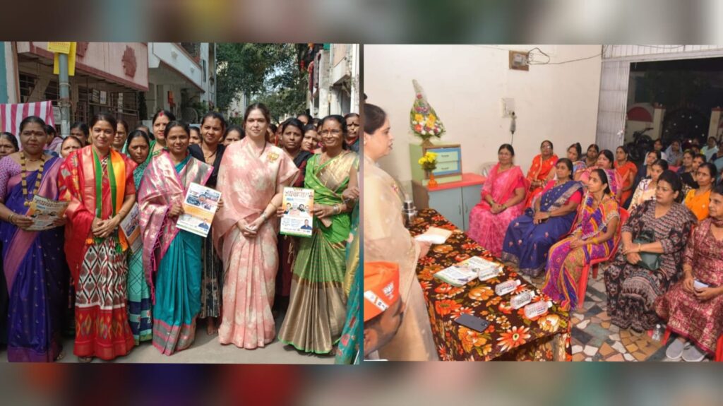 Ashwini Jagtap’s Door-to-Door Campaign Energizes Chinchwad for MahaYuti Candidate Shankar Jagtap