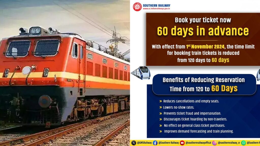 Indian Railways Cuts Advance Ticket Booking Period from 120 to 60 Days