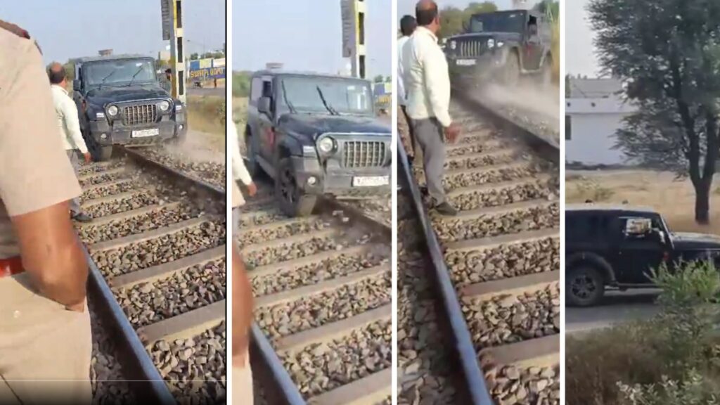 Man arrested after driving SUV onto railway tracks for social media reel in Jaipur; video goes viral
