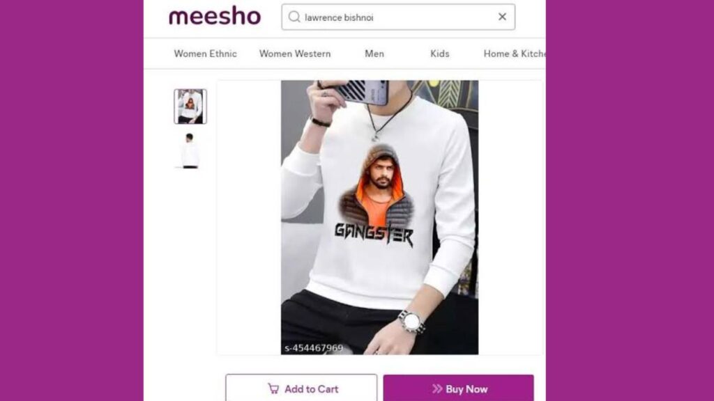 Public Outcry Forces Meesho to Remove Lawrence Bishnoi T-Shirts From Platform