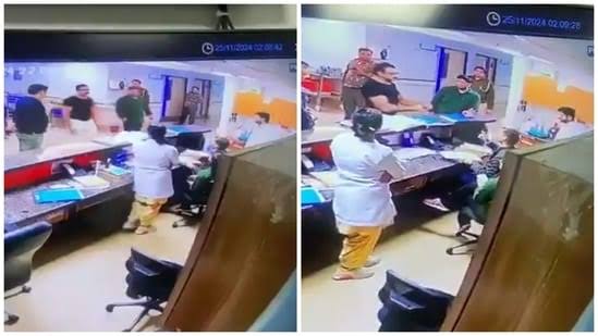 Senior IPS officer threatens resident doctor at Safdarjung Hospital in Delhi, captured on video.