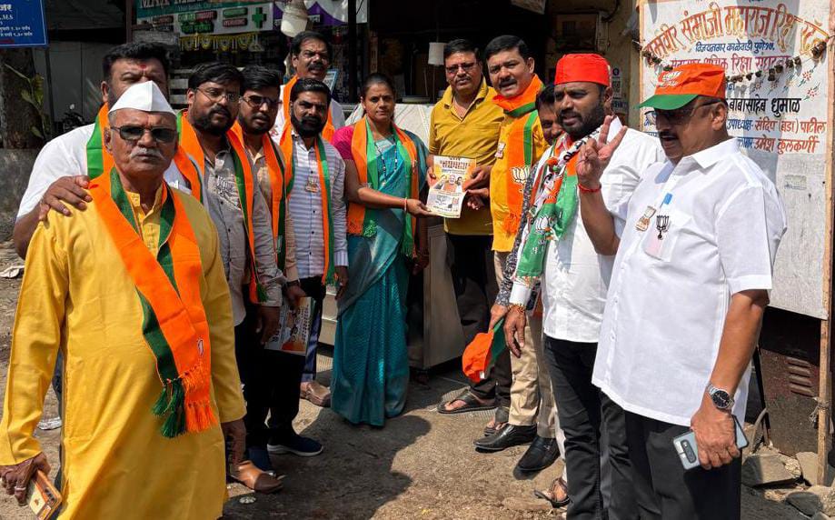 Shankar Jagtap Receives Enthusiastic Support from Mahayuti Workers in Chinchwad