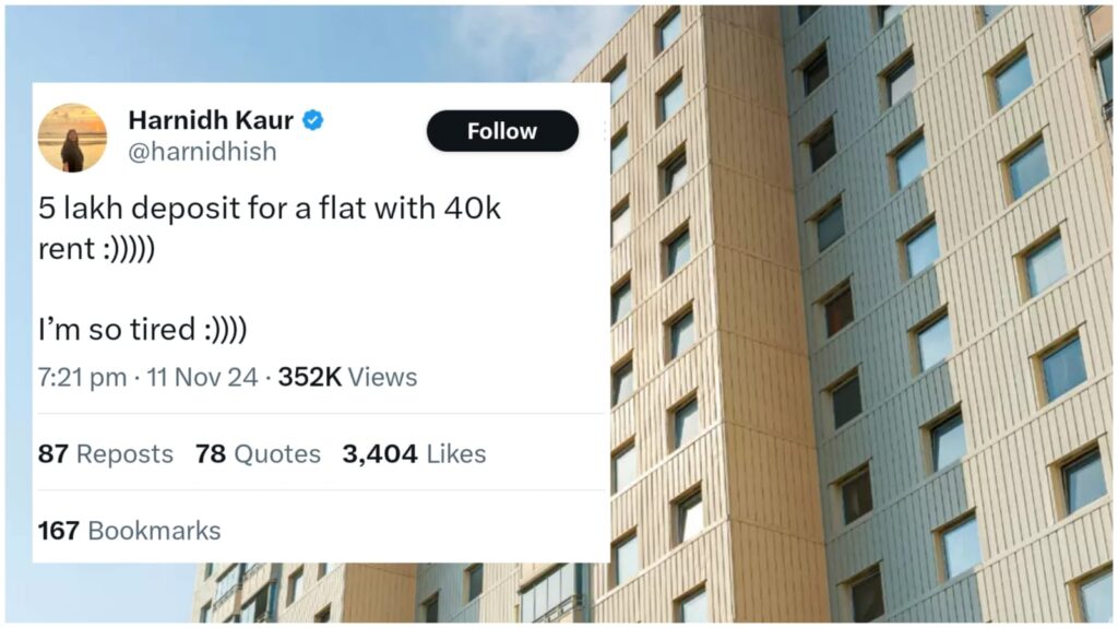 Bengaluru Landlord Demands ₹5 Lakh Deposit for ₹40,000-Rent Apartment, Sparks Online Debate