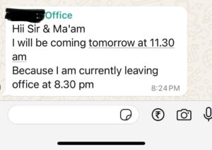 Employee’s Excuse for Arriving Late After Working Late Sparks Debate on Social Media
