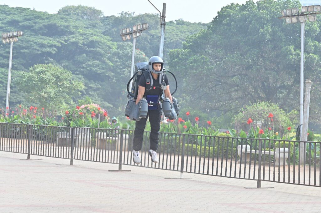 Star Attraction: A 'Flying Man' at Bengaluru Tech Summit