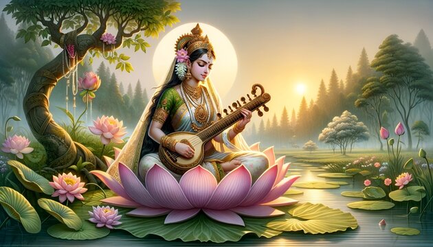 Mata Saraswati: The Goddess of Knowledge and Wisdom – Mantras, Rituals, and Values