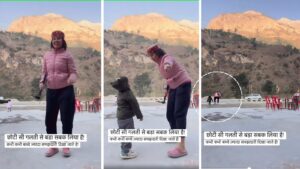 A mother faced backlash after toddler stepped onto busy road while she was busy taking Reels