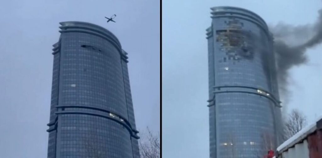 Kazan Drone Attack: Fire Erupts as 8 Drones Strike High-Rise Buildings in Russian City | Watch Video
