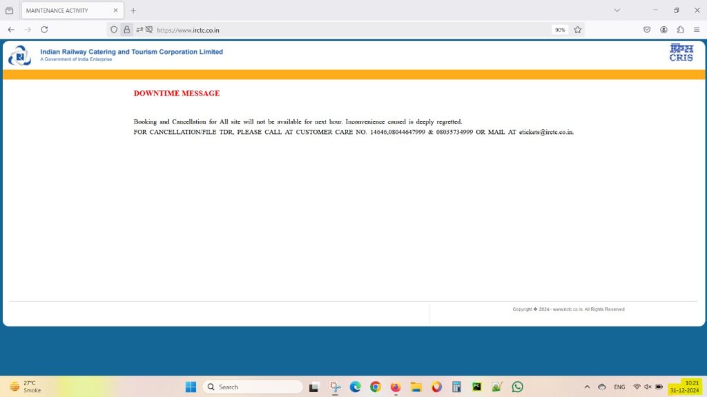 IRCTC Website and App Crashes For Third Time This Month, Disrupting Tatkal Ticket Bookings
