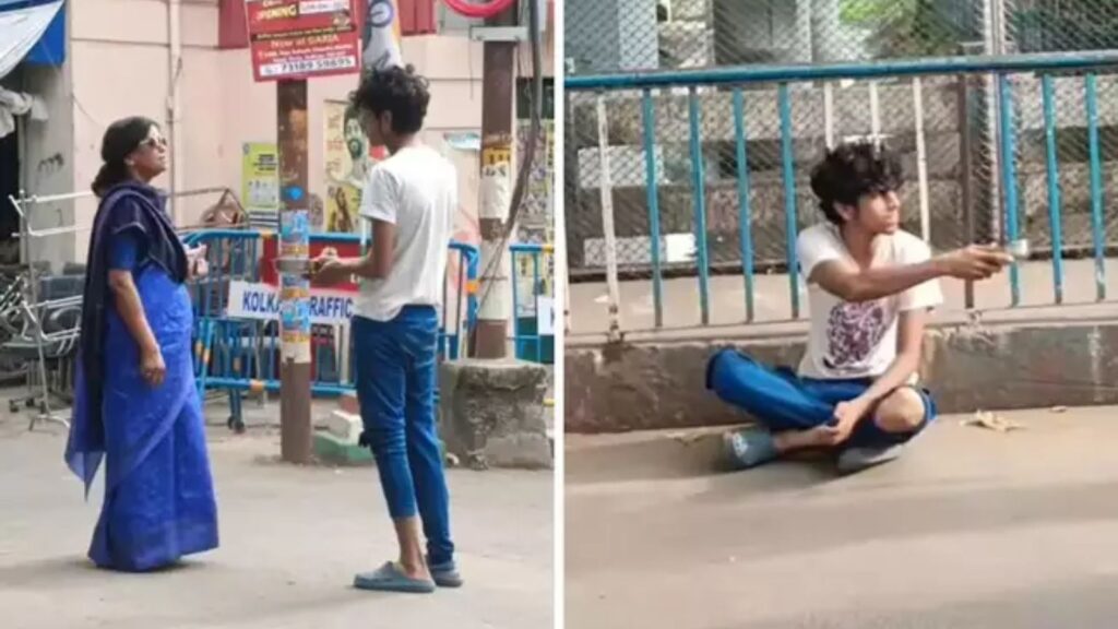Kolkata man undertakes 24-hour begging challenge to test how much money he can collect. Video goes viral.