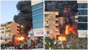 Pune Massive Fire Engulfs Photo Studio in Shinde Nagar, Bavdhan