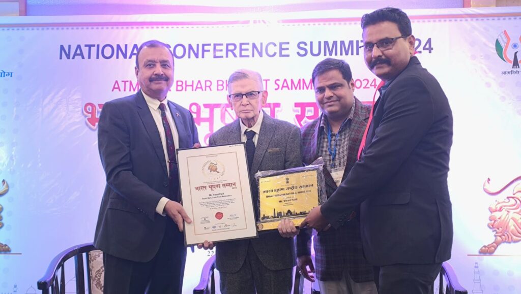 Pune’s Vinod Patil Honored with Bharat Bhushan Samman 2024 for Outstanding Social Work