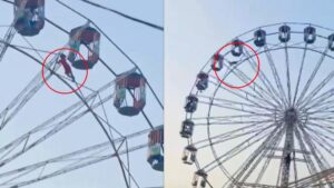 Video 10-Year-Old Hangs From 60-Foot Ferris Wheel in UP, Rescued Just in Time