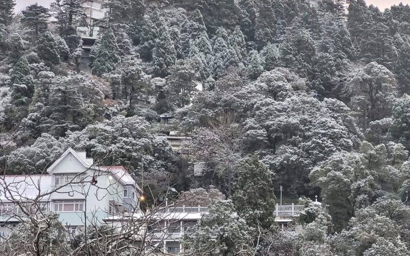 A Picturesque Transformation: Shimla Sees First Snowfall of the Season in Early December After Decades