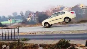 Watch Viral Video: Car Goes Airborne for nearly 25 Feet After Hitting Ramp on Mumbai-Ahmedabad NH-48