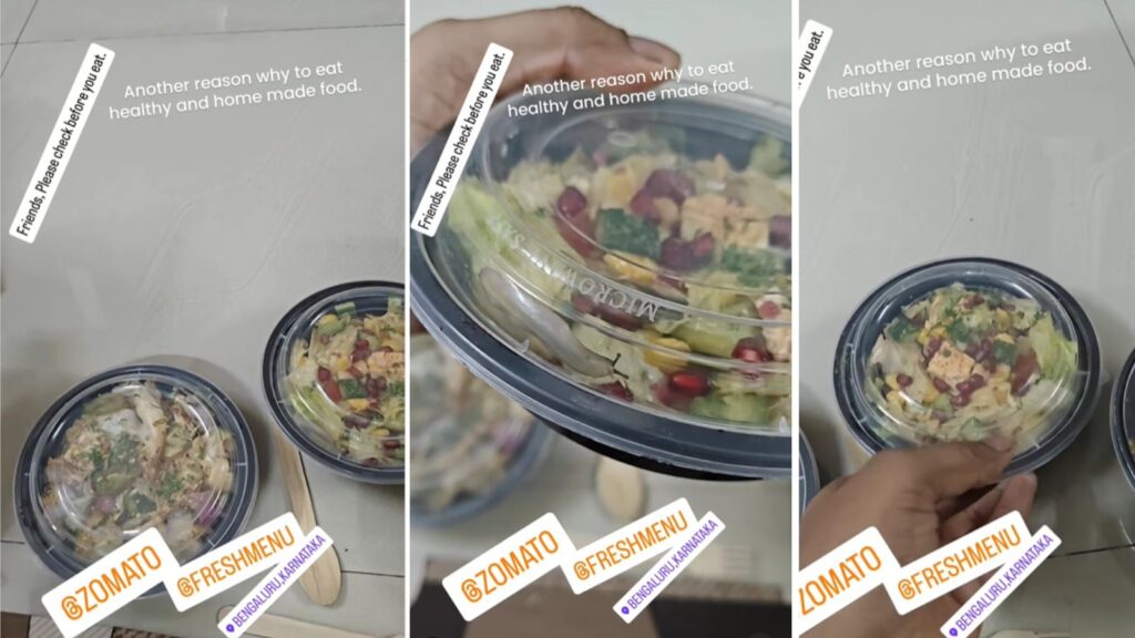 Customer discovers a live worm in a meal from Zomato, prompting an apology from the cloud kitchen