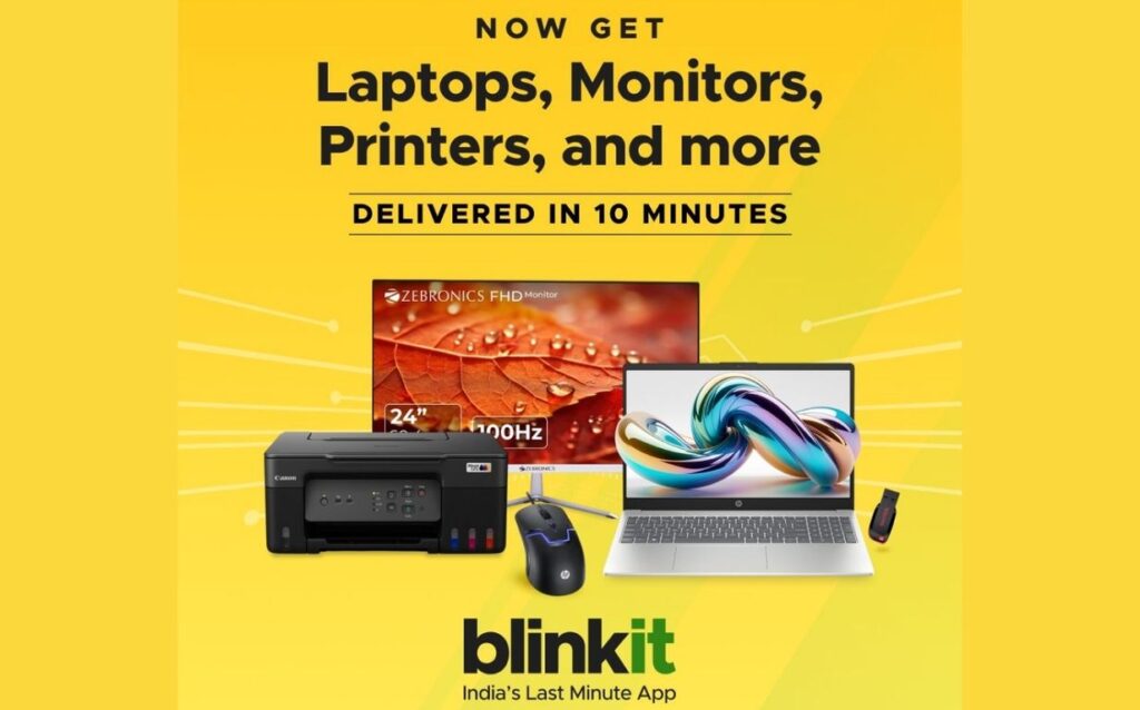 Blinkit Launches 10-Minute Delivery For Laptops, Printers, And More In Pune And 5 Major Cities