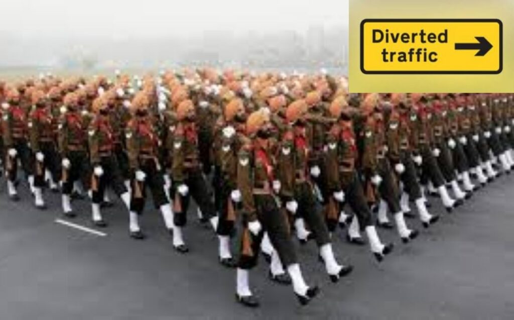 Traffic Diversion in Pune for Army Day Parade in Yerwada And Khadki area 