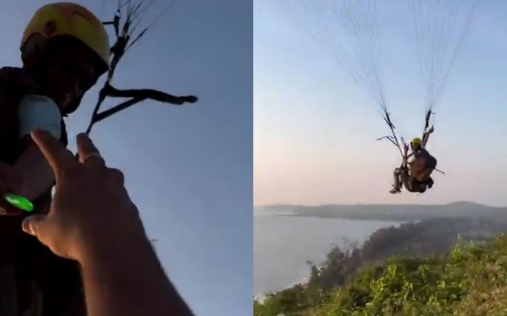 India is not for beginners: Paragliding Woman's Hilarious Lighter Drop in Goa Goes Viral.