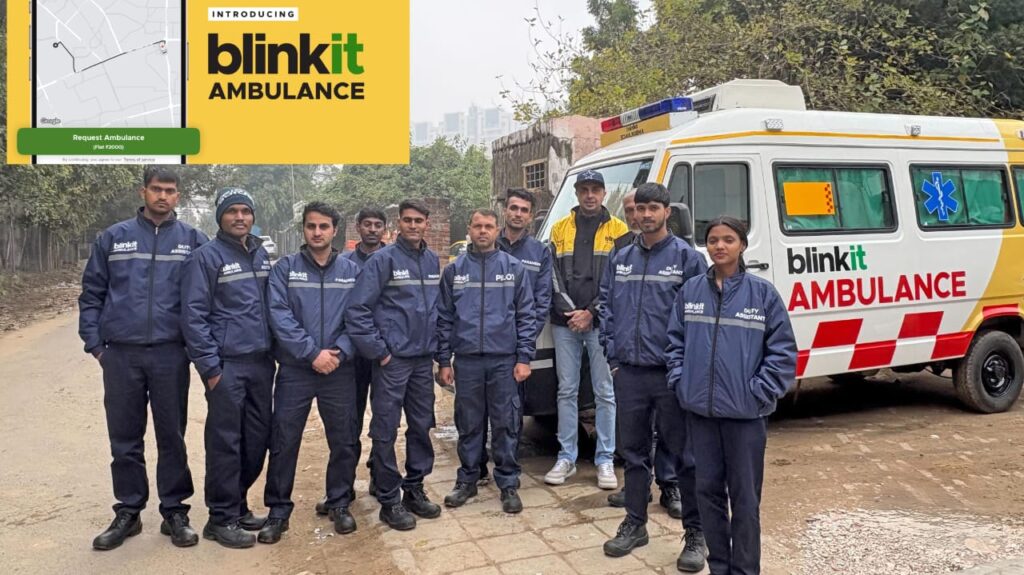 Blinkit’s Ambulance Service Announced: Now Ambulances to Be Stationed at Your Door in 10 Minutes