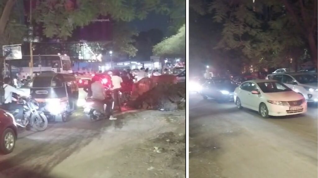 Pune Traffic Nightmare At Gangapuram Chowk As Pipeline Work Disrupts Viman Nagar Residents