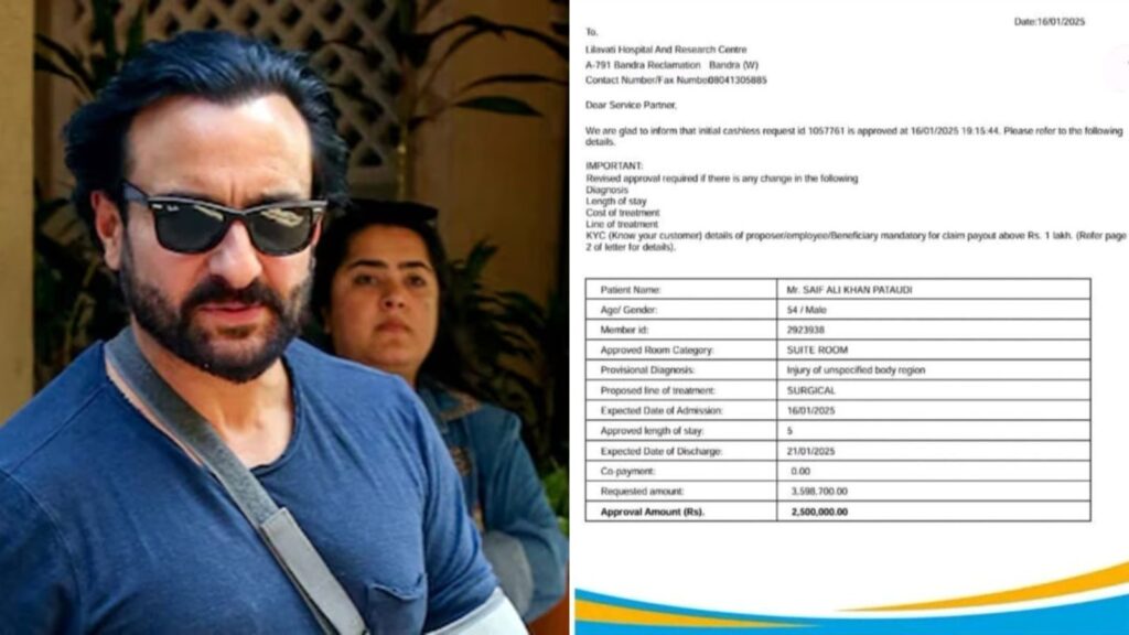 Saif Ali Khan Out of Danger After Knife Attack, Health Insurance Details Exposed