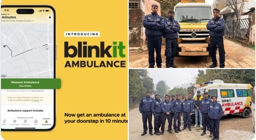 Blinkit Launches 10-Minute Ambulance Service In Gurgaon