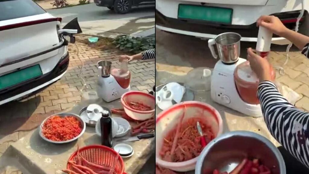 Gajar Ka Halwa “Carrot Pudding” Made Using EV Power: Watch Viral Indian Jugaad Video