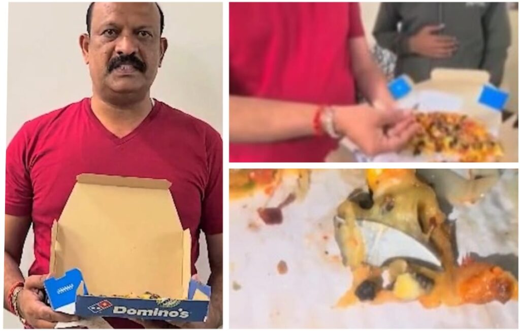 Broken Knife Found in Pizza: Pune Customer’s Shocking Discovery in Online Domino’s Order