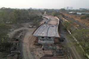 New railway flyover at Pimpri Dairy Farm nearing completion