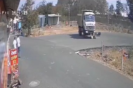 CCTV Captures Tragic Pune Accident: Dumper Truck Claims Life of 12th-Grade Student