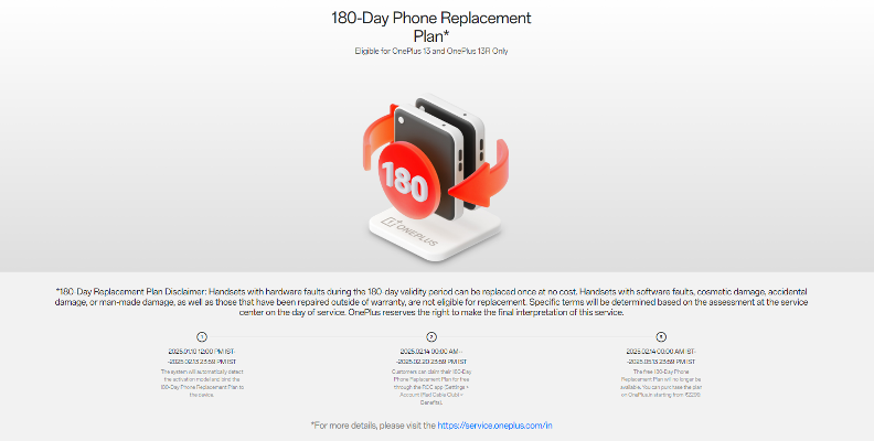OnePlus Introduces 180-Day Phone Replacement Plan For OnePlus 13 Series