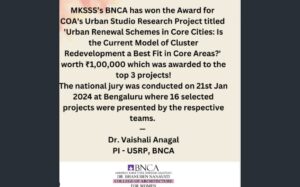 Pune: BNCA Students Win National Award for Rasta Peth Redevelopment Study Project
