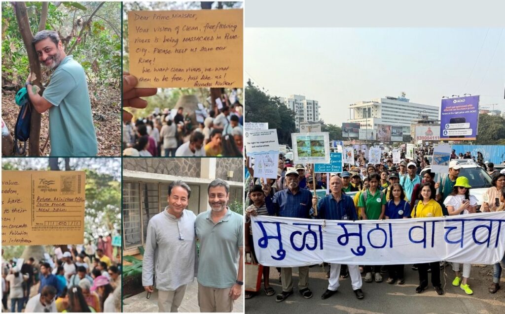 Over 5000 Residents Protested Pune Riverfront Development Project At Baner's Chipko River March 