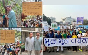 Over 5000 Residents Protested Pune Riverfront Development Project At Baner's Chipko River March 