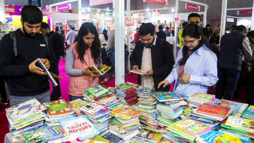 Visitors-flock-the-New-Delhi-World-Book-Fair-2025-at-Bharat-Mandapam-Pragati-Maidan.-_-PTI