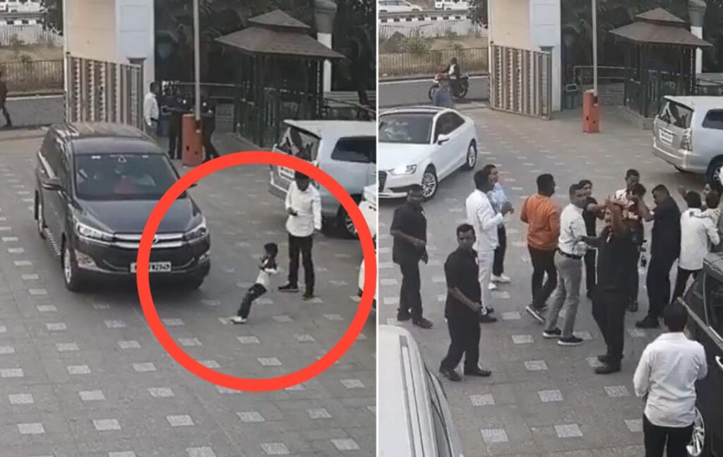 4-Year-Old Boy Crushed to Death by Car in Nashik Hotel Parking; CCTV Video Goes Viral