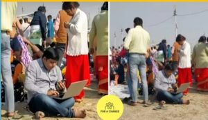 Moksha Meets Paycheck! WFH Employee's Photo From Maha Kumbh Goes Viral