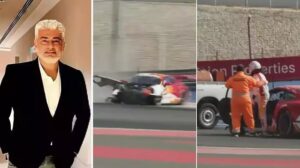 Watch: Ajith Kumar Survives Another Car Crash, Faces Second Accident in a Month