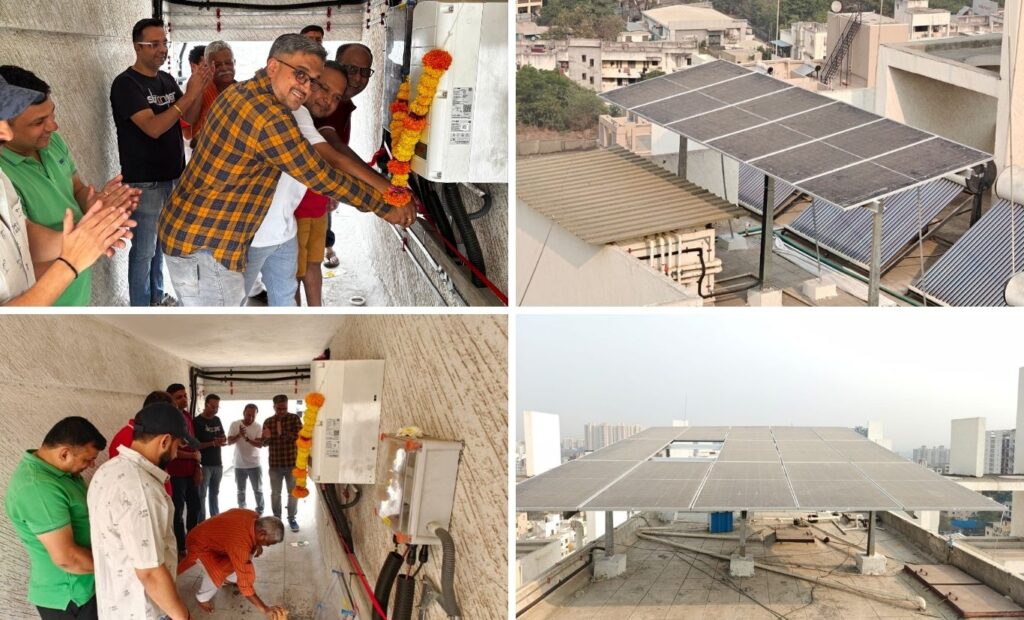 Pune: Ganga Glitz Building No. H CHS Ltd. In Undri Unveils 20kW Solar Power System On Gudi Padwa and Eid