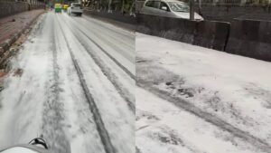 Mysterious White Foam Appears on Roads After Rain, Sparks Online Buzz