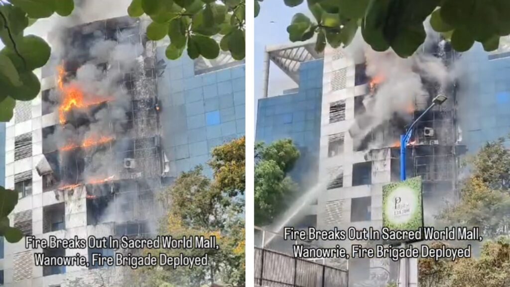 Pune Major Fire Breaks Out at Sacred World Mall in Wanowrie