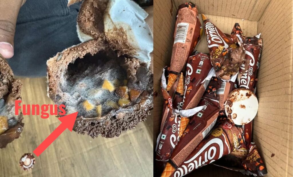 Mumbai Woman Finds Fungus in Cornetto Ice Cream Ordered via Zepto, MNS Demands Shutdown