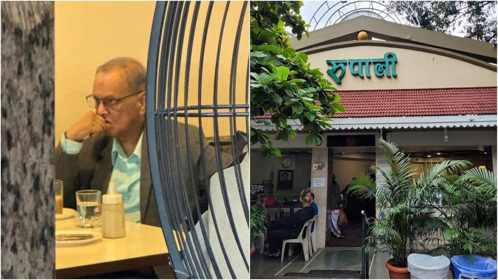Pune Social Media Abuzz as Narayana Murthy Spotted at Roopali Restaurant – Netizens Curious About His Dining Companion