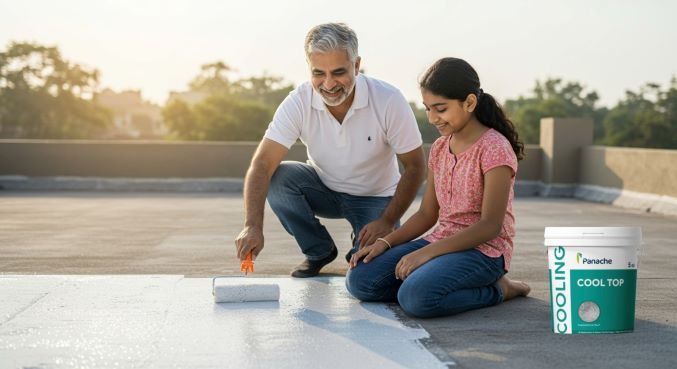 Pune roofs are melting. Amit Deshmukh, Kalyani Nagar resident Cools down his home roof using a revolutionary paint by 25°C, cuts AC costs by 30%!