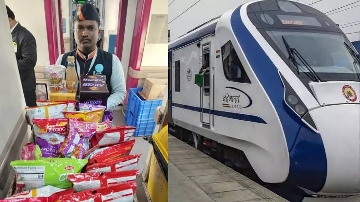 Vande Bharat Express Now Offers Onboard Snack Trolleys with Chips, Biscuits, and Cold Drinks for Passengers