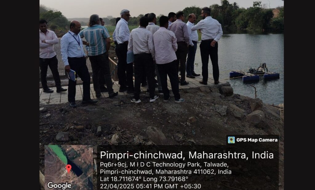 PCMC Commissioner Shekhar Singh Inspects Chikhali Water Treatment Plant and Nighoje Barrage After Contaminated Water Complaints