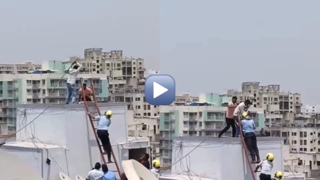 Pune News: Man Climbing Overhead Water Tank in Kondhwa Rescued by Fire Brigade