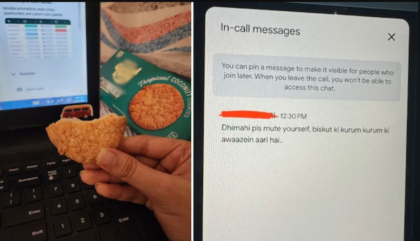 Crunch Caught on Call: Pune Woman’s Cookie Craving Turns Virtual Meeting into a Viral Moment